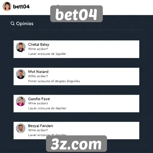 Opiniões de usuários sobre o atendimento do bet04